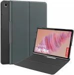 Plan&scaron;etinio kompiuterio dėklas 4kom.pl Smart Case, skirtas Lenovo Tab Plus, tamsiai žalias &ndash; apsauginis su stovu