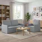 Sofa Sofos komplektas 2 vnt. &Scaron;viesiai pilka Audinys