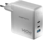 Įkroviklis Mathorn Tinklo USB GaN 140W C2A1 PD3.1 QC4.0 PPS EU baltas (MWC-W140C2A1EU)