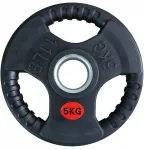 Kubisport Guminė olimpinė apkrovos lėk&scaron;tė su rankenomis 50mm 5kg (Kub_05-CWRUB5)