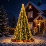 Kalėdų eglutės lemputės Žalia 500 cm PVC 500 LED