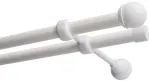 Decastyl Dviguba karnisas FI 19 mm baltas 160 cm su rutuliukais MAX KOWALSKI