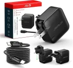 JSAUX 65 W USB-C GaN įkroviklis su 2 m USB-C laidu, CH6505