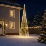 LED spiralinė Kalėdų eglutė su smaigu EKENAS 500 cm 868 LED