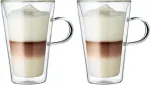 Bodum Canteen 2 stiklinių rinkinys (dvigubos sienelės, izoliuotas, galima plauti indaplovėje, 0,4 litro) skaidrus