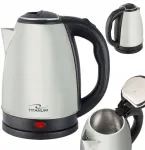 Sidabrinis elektrinis virdulys metalinis belaidis 1,8 l 1800 w didelis plieno