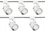 5x Reflektoriaus Lempa Spot Led E27 Bėgių Sistema 3m