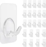 4smile lipnios pakabos, itin stiprios &ndash; 24 vnt. magi&scaron;kų pakabų rinkinys, skaidrios lipnios pakabos langų rėmams &ndash; lanksčios sieninės lipnios pakabos vonios kambariui, lipnios pakabos be gręžimo