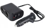 Dvigubas automobilio įtampos adapteris su 2x Usb 3.1a