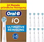 Oral-b Io Ultimate Cleaning elektrinių dantų &scaron;epetėlių galvutės, 8 vnt., Ultimate dantų valymo &scaron;epetėlio priedas Oral-b dantų &scaron;epetėliams, supakuota į pa&scaron;to dėžutę