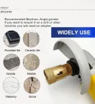 Shdiatool deimantinis grąžtas 110 mm vakuuminiu būdu lituotas ir m14 sriegio grąžtas skirtas sausam gręžimui porceliano plytelėse granite marmure