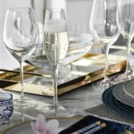 Krosno taurių rinkinys &scaron;ampanui - 6 vnt. | 210 ml | Splendour kolekcija | Kri&scaron;tolinis stiklas, be &scaron;vino | Eleganti&scaron;kas dizainas su auk&scaron;ta kojele | Putojančiam vynui, Prosecco ir &scaron;ventėms