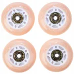 Orange 4x &Scaron;viečiantys Led riedučių ratukai Raven Mireia Oranžinis 70mm Pu