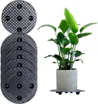 Gaeshow 6 vnt. gėlių vazonų tinklelio padėklų rinkinys, gėlių vazonų tinklelio kilimėliai, bonsai tinklelis, plastikinis gėlių vazono padėklas naudojimui patalpose ir lauke, bonsai tinklelio drenažo kilimėlis (30 cm)