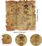 64 vienetų piratų tematikos žaislų rinkinys, įskaitant 60 vienetų piratų auksinių monetų imitacijų, 2 lobio žemėlapius ir 2 piratų kompasus lobio paie&scaron;kos žaidimų rinkiniui, gimtadieniui