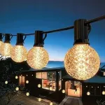 Girlianda 15m dekoratyvinės lemputės G40 lauko Led prožektorius 20 vnt
