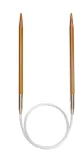 Seeknit Ka06188 bambukiniai apvalūs mezgimo virbalai, smėlio spalvos, 140 cm x 6,5 mm