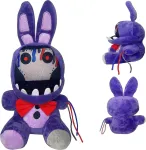 Fnaf Nu&scaron;iuręs violetinis zuikutis, pliu&scaron;inis žaislas, 20 cm Fnaf Security Breach Bonnie lėlė, kolekcinis žaislas vaikams (nu&scaron;iuręs violetinis zuikutis)