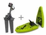 Vienvietė modulinė žvejybinė baidarė AMBER KORA 10.8, Flap pedal, 330 x 88 x 31 cm, Lime, HDPE (Nemokamas pristatymas)
