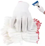 Nailoniniai darbo pir&scaron;tinės, tamprios pilno pir&scaron;to darbo pir&scaron;tinės, antistatinės neslystančios darbo pir&scaron;tinės, 10 porų, baltos pir&scaron;tinės skalbimui, automobilių priežiūrai, namų valymo priemonė, kasdieniam darbui