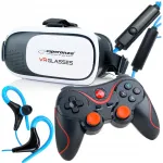Esperanza Virtualios realybės akiniai, 3d Vr akiniai su Bt valdikliu ir ausinėmis, skirti žaidimams ir filmams