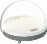 Kompiuterio kolonėlės Smooth-light Ltc Bright 5w bluetooth garsiakalbis su indukciniu įkrovimu ir laisvų rankų įranga, baltas ir pilkas