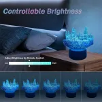 Deluisho Anime 3d Led naktinė lempa vaikams, 3d Led naktinė lempa, dovana, Harry naktinė lempa, 16 spalvų, i&scaron;manusis jutiklinis valdymas, reguliuojamo ry&scaron;kumo vizualinė stereoskopinė naktinė lempa