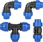 Smtfcty 4 vnt. Pe vamzdžių jungčių rinkinys, 90&deg; Pe vamzdžio sriegio jungties kampas T formos Pe vamzdis ir tiesus vandens vamzdžio jungtis, 25 mm Pvc vamzdžio jungtis vidaus ir lauko instaliacijoms