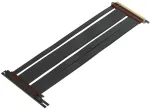 Linkup - extreme4+ pcie 4.0 x16 riser kabelis (rtx4090, rx6950xt, x570, z690 i&scaron;bandytas), twinax, ekranuotas, didelis greitis, vertikalus montavimas, žaidimų pci express gen4, universalus 90 laipsnių moteri&scaron;kas jungtis (45 cm)