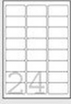 Lipnios etiketės Avery Zweckform, A4, atsparios drėgmei, 63.5x33.9mm, 24 etiketės lape, 20 lapų, baltos spalvos