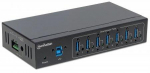 M164405 Manhattan Industrial, ESD apsaugotas 7 prievadų USB 3.0 &scaron;akotuvas