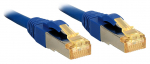 Tinklo Kabelis - LINDY RJ45 S/FTP LSZH Tinklo Kabelis, Cat.6A Jungtis, Cat.7 Raw, M/M, 0.3 m, Mėlynas