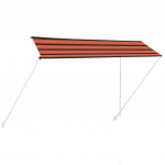 I&scaron;traukiama markizė, oranžinės ir rudos spalvos, 350x150cm
