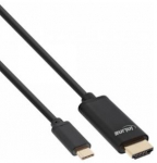 USB kabelis InLine USB-C - HDMI 3 m Juodas (64113)