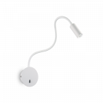 Sieninis &scaron;viestuvas Ideal Lux 3W wall lamp with 1 light FOCUS-1, 3000K, baltas