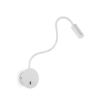 Sieninis &scaron;viestuvas Ideal Lux 3W wall lamp with 1 light FOCUS-1, 3000K, baltas