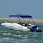 Bimini vir&scaron;aus stogelis, mėlynas, 243x(230-244)x137cm, 4 lankai