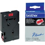 Brother P-touch TC 401;raudona/juoda (12 mm)