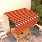 Automatiniu būdu i&scaron;traukiama markizė, oranžinė ir ruda, 4x3m