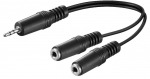&bdquo;Goobay&ldquo; 3,5 mm ki&scaron;tukas &ndash; 2 x 3,5 mm monofoninis laidas, 0,2 m