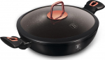 WOK PUODAS GRANITAS 4.4L 30CM BERLINGER HAUS Juodas ROSE BH-7112