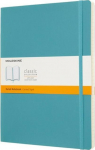 Moleskine MOLESKINE Pastabos XL (19x25 cm) linija, mink&scaron;tas nustatymas, rifas mėlyna, 192 puslapių, mėlyna