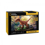 CUBIC FUN National Geographic 3D dėlionė &bdquo;Velociraptorius&ldquo;