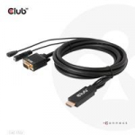 Kabelis Club 3D HDMI - D-Sub (VGA) 2m juoda (CAC-1712)