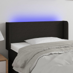 Galvūgalis su LED, juodos spalvos, 83x16x78/88cm, audinys