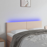 Galvūgalis su LED, kapučino spalvos, 144x5x78/88cm