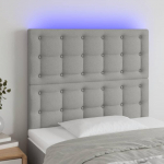 Galvūgalis su LED, &scaron;viesiai pilkas, 90x5x118/128cm, audinys