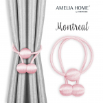 AmeliaHome CURTBIN/AH/MONTREAL/PEACH/2PCS