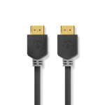 Nedis High Speed HDMI &trade; Kabelis mit Ethernet | HDMI&trade; Stecker | 4K@60Hz | ARC | 18 Gbps | 3.00 m | rund | PVC | Anthrazit | Verpackung mit Sichtfenster