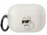 Apple AirPods Pro 2 Karl Lagerfeld Ikonik Choupette (KLAP2HNCHTCT) ausinių dėklas skaidrus